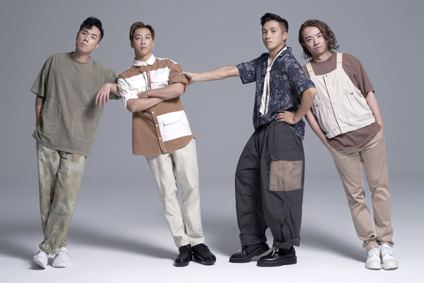 （左起）CK（張祖光，bass 手）、Sunny（陳仕燊，主音及結他手）、阿達（陳鴻達，鼓手）、阿雞（梁燿鵬，結他手）。