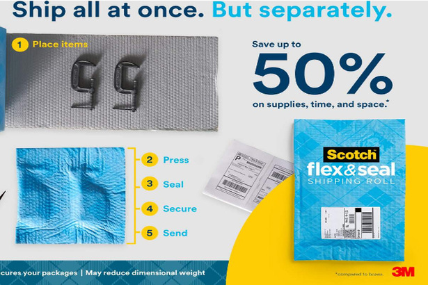 「3M Scotch Flex & Seal」的概念，其實跟「Glad Press'n Seal」特強黏力保鮮貼類似，都是只要將兩層包裝材質或保鮮貼材質相互按壓，就能黏合、密封，完全不需膠帶輔助。