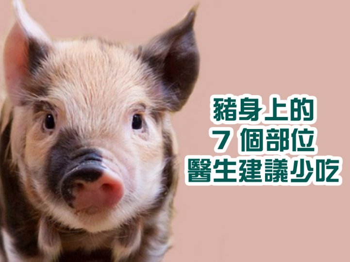 Pigs 豬的 7 個部位 醫生建議少吃 1744900836 Pigs 豬的 7 個部位 醫生建議少吃