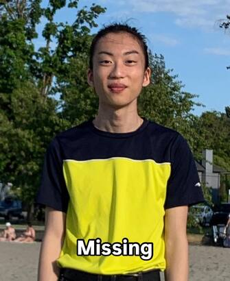 20歲失蹤亞裔男子Alexander Nguyen。（Squamish搜救隊提供圖片）