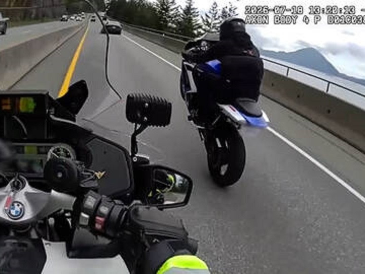 Featured News-一名20歲電單車手在交通警旁「玩特技」並超速被捕